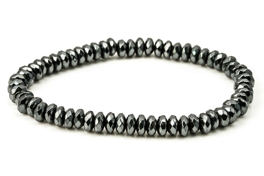 Bild von Hämatit facettierte Button  6mm Armband