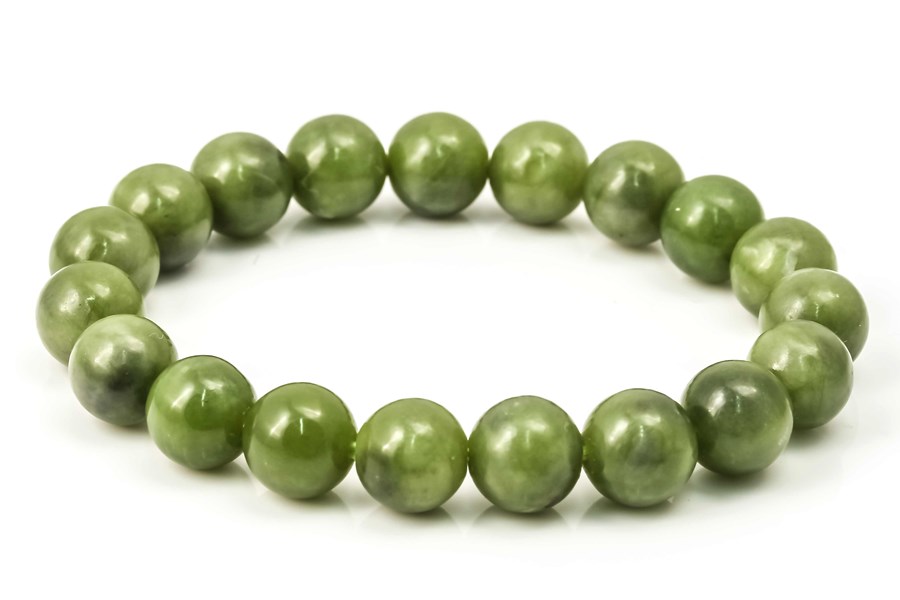 Bild von Canada Jade Kugeln 10mm Armband