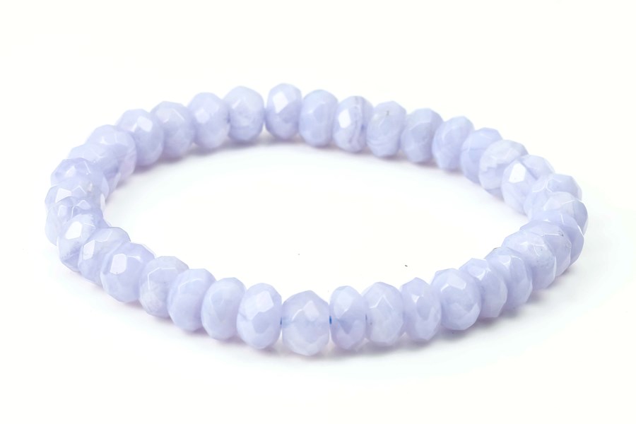 Image de Chalcedon facettierte Button  8mm Armband