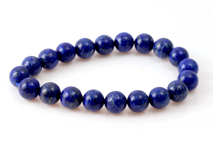 Bild von Lapis Kugeln 10mm Armband Spezial