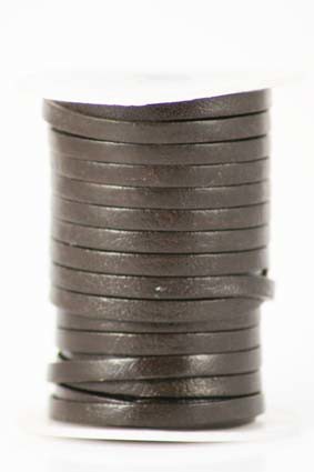 Image de Lederband flach 4mm braun, 10m Rolle
