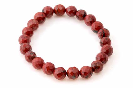 Image de Roter Jaspis fac. Kugeln  8mm Armband