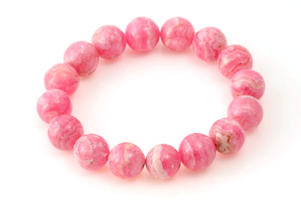 Bild von Rhodochrosit Kugeln 12mm Armband Extra