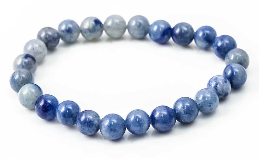 Bild von Blauquarz Kugeln  8mm Armband