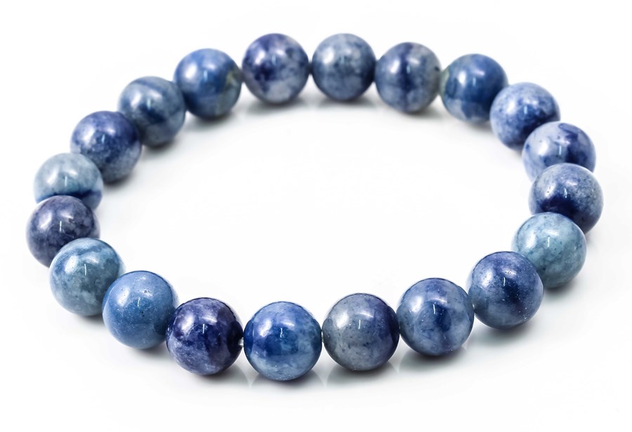 Bild von Blauquarz Kugeln 10mm Armband