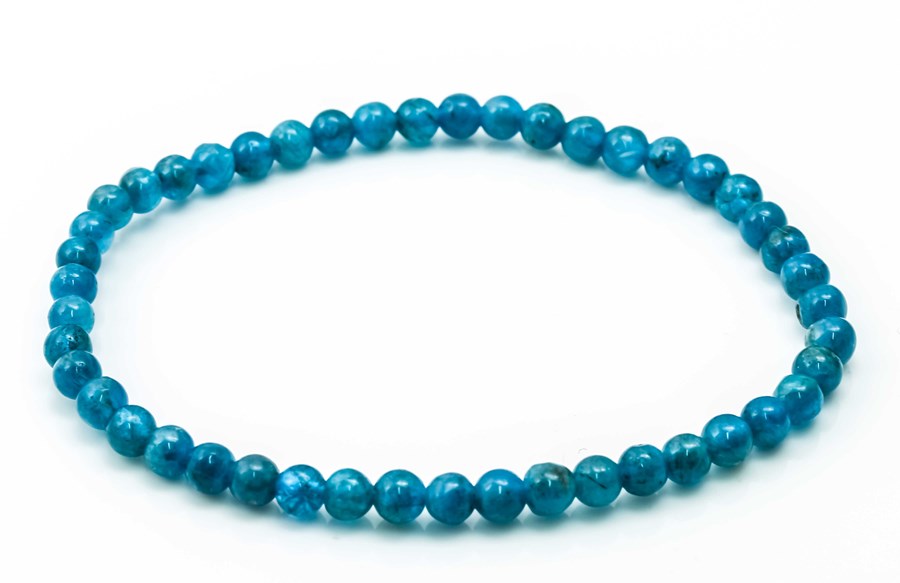 Image de Apatit blau Kugeln 4mm Armband