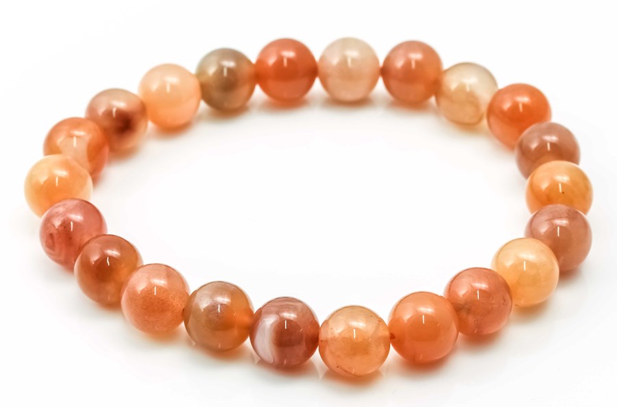 Immagine di Botswana Achat Orange Kugeln  8mm Armband