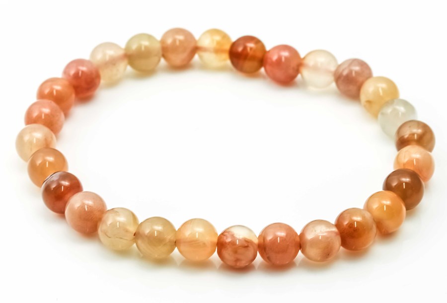 Image de Botswana Achat Orange Kugeln  6mm Armband