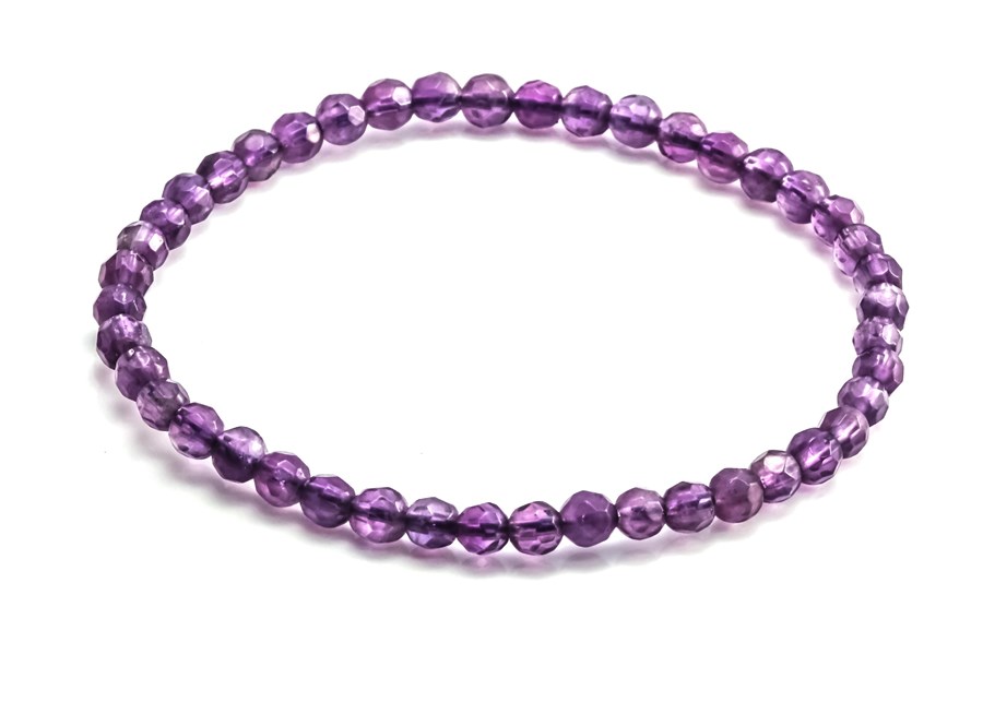 Immagine di Amethyst fac. Kugeln  4mm Extra Armband