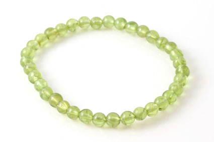 Image de Peridot Kugeln 5mm Extra Armband