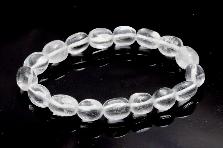 Bild von Bergkristall Trommel 10-12mm Armband