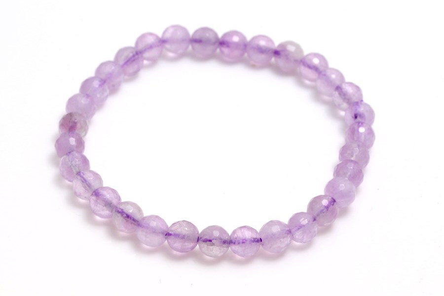 Bild von Amethyst fac. Kugeln  6mm (Lavendel) Armband