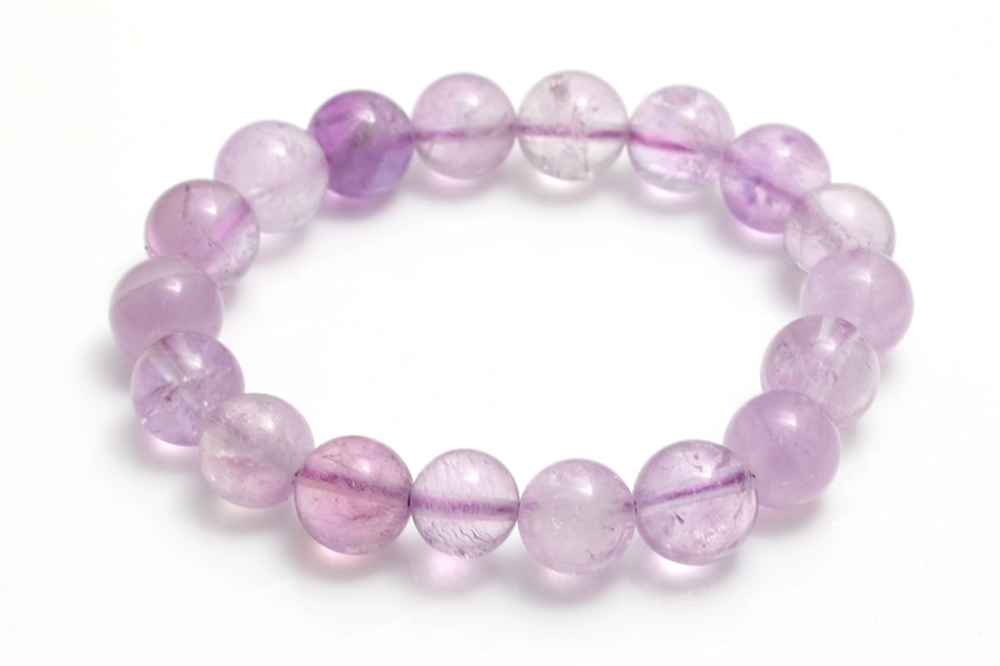 Immagine di Amethyst Kugeln 10mm "A" Armband (Lavendel)