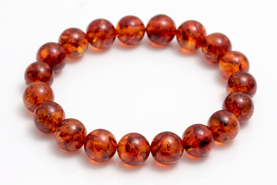 Bild von Bernstein Kugeln 10mm Armband