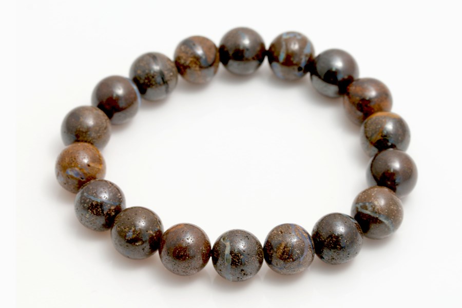 Boulder Opal Kugeln 10mm Armband