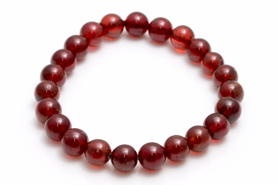 Hessonit Kugeln  5mm Armband, Top