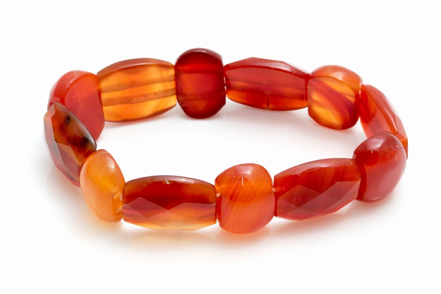 Karneol facettiertegeschliffene Formen Armband