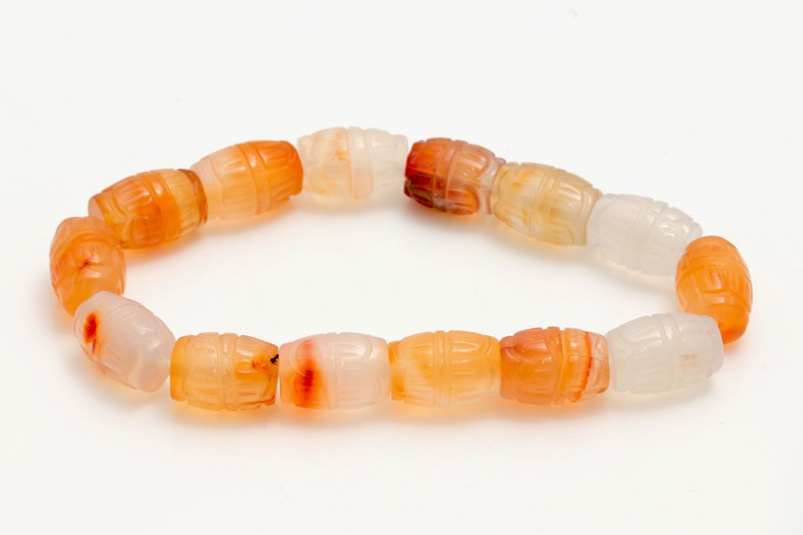 Karneol grav. Oval 10-12x14-16mm Armband