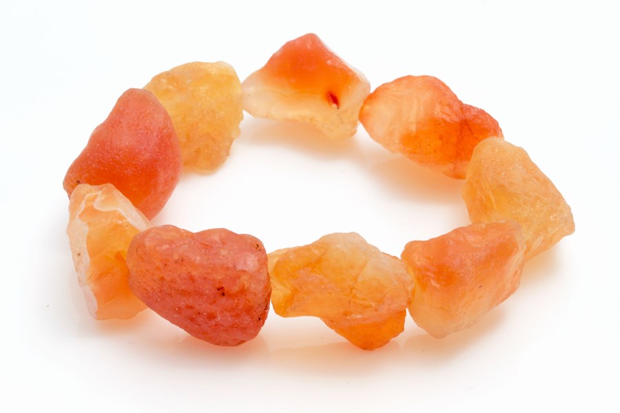 Bild von Karneol Nuggets Barock Naturbelassen Armband