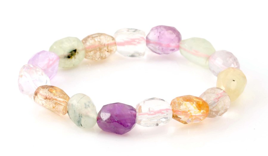 Bild von Mix Steine fac. Nuggets 12-15mm Armband