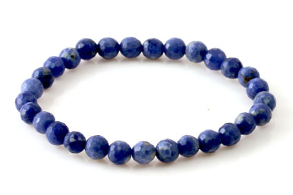 Bild von Sodalith fac. Button  6mm Armband