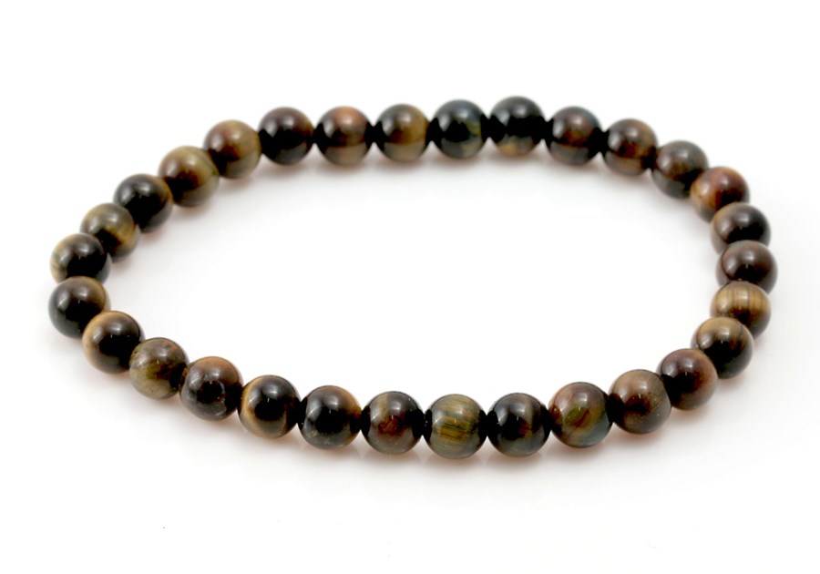 Bild von Tigerauge Kugeln  6mm Armband