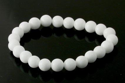 Immagine di Weisse Jade Kugeln  8mm Armband