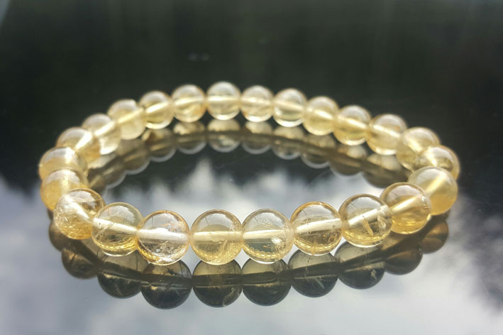 Citrin Kugeln  8mm Armband