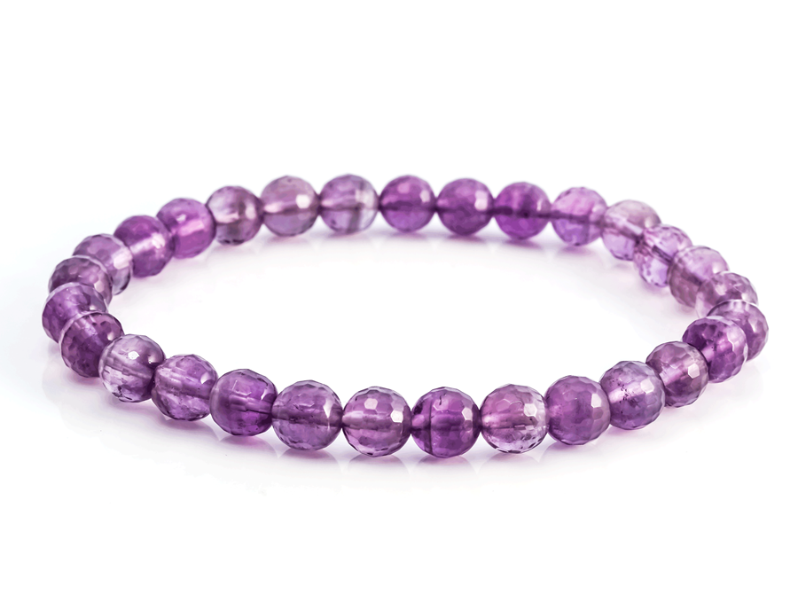 Bild von Amethyst fac. Kugeln  6mm Armband Armband