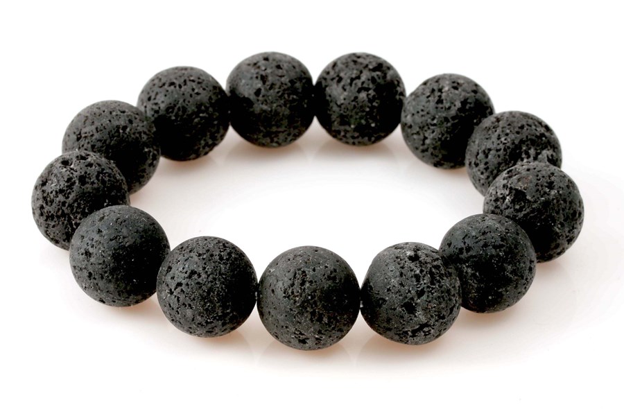 Bild von Lava Kugeln 14mm Armband