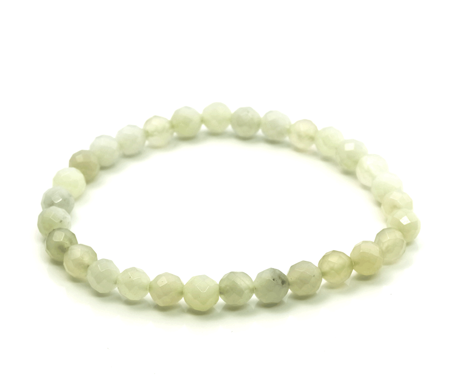 Image de China Jade facettierte Kugeln 6mm Armband