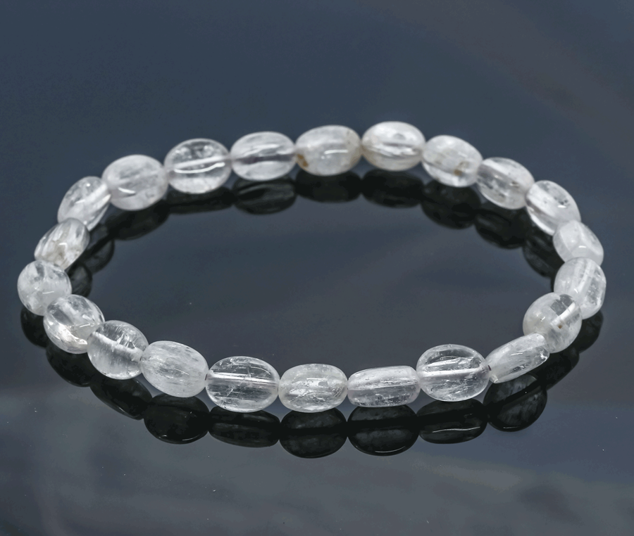 Kunzit Oval flach 8x10mm Armband