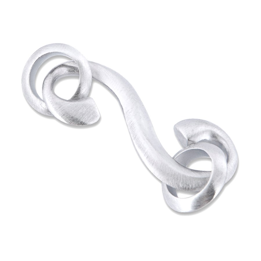 Image de Schlaufenverschluss "Big-S" 33x14mm Silber 925 matt