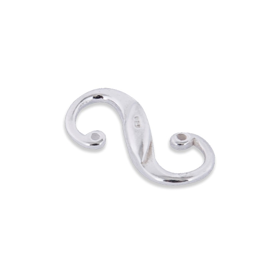 Bild von Verschluss "S" 14mm, Silber (5Stk), Silber 925